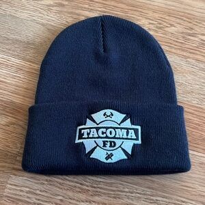 Tacoma FD logo baby blue beanie